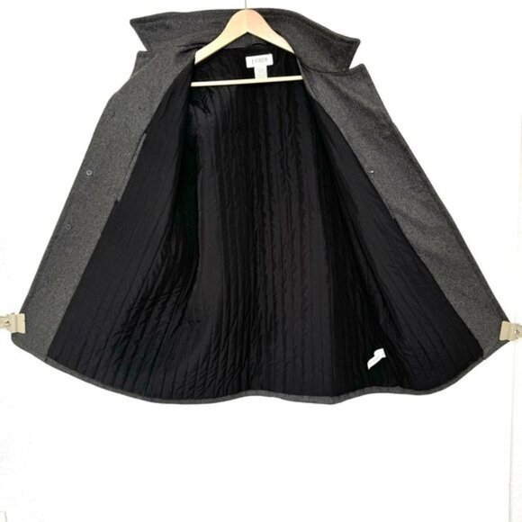 J Crew Peacoat university jacket Thinsulate Size Large Gray Wool Classic Large - Picture 5 of 10